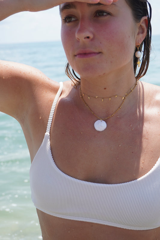 Pearlescent Sanddollar Necklace