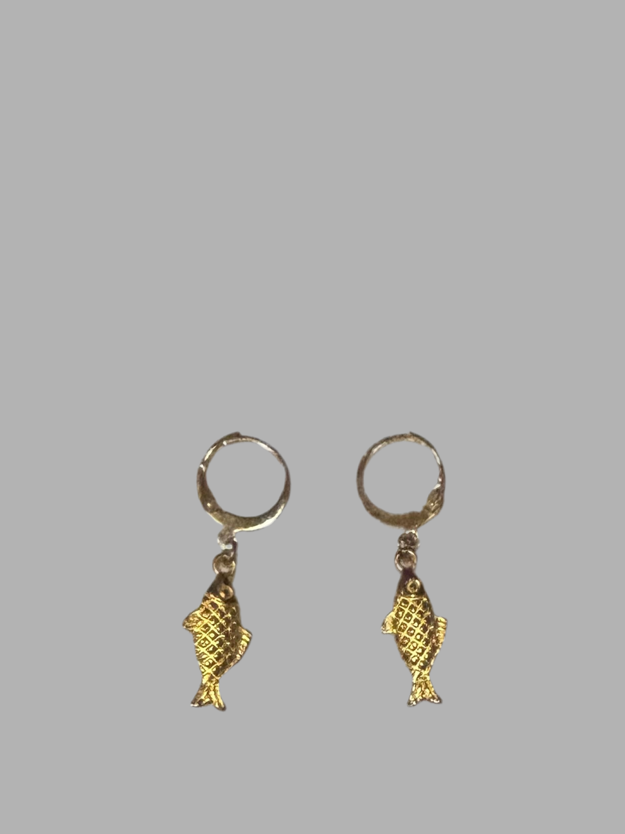 Gold fish earrings