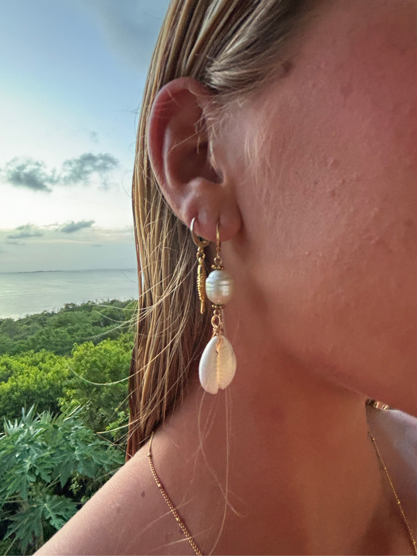 Pearl shell earrings