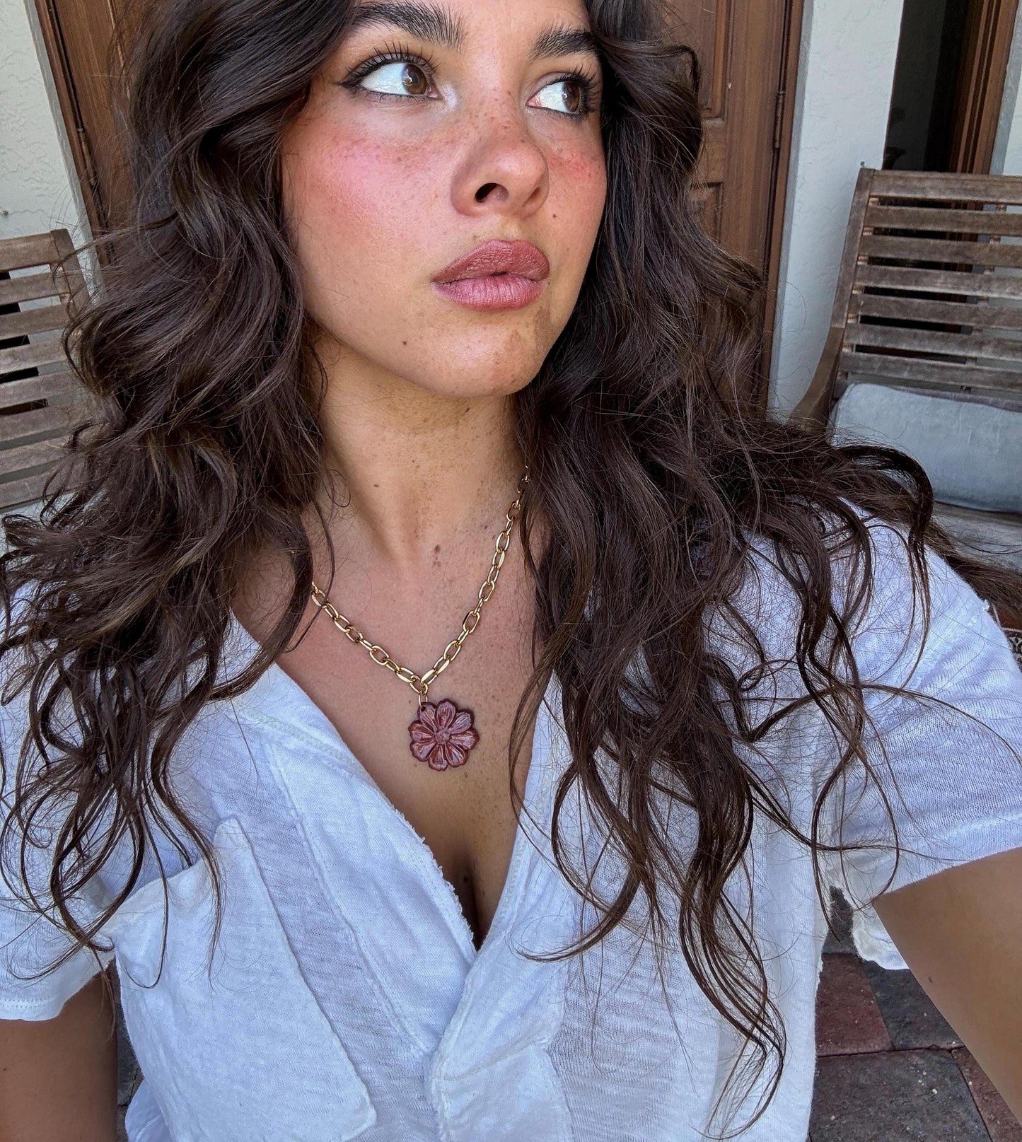 Fiore necklace (in brown/bronze)
