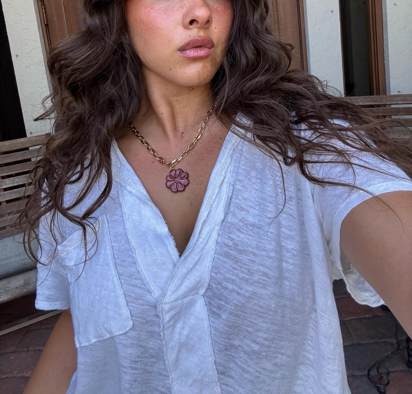 Fiore necklace (in brown/bronze)