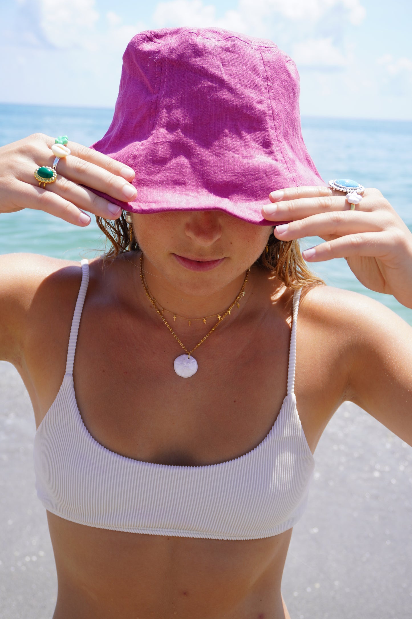 Pearlescent Sanddollar Necklace