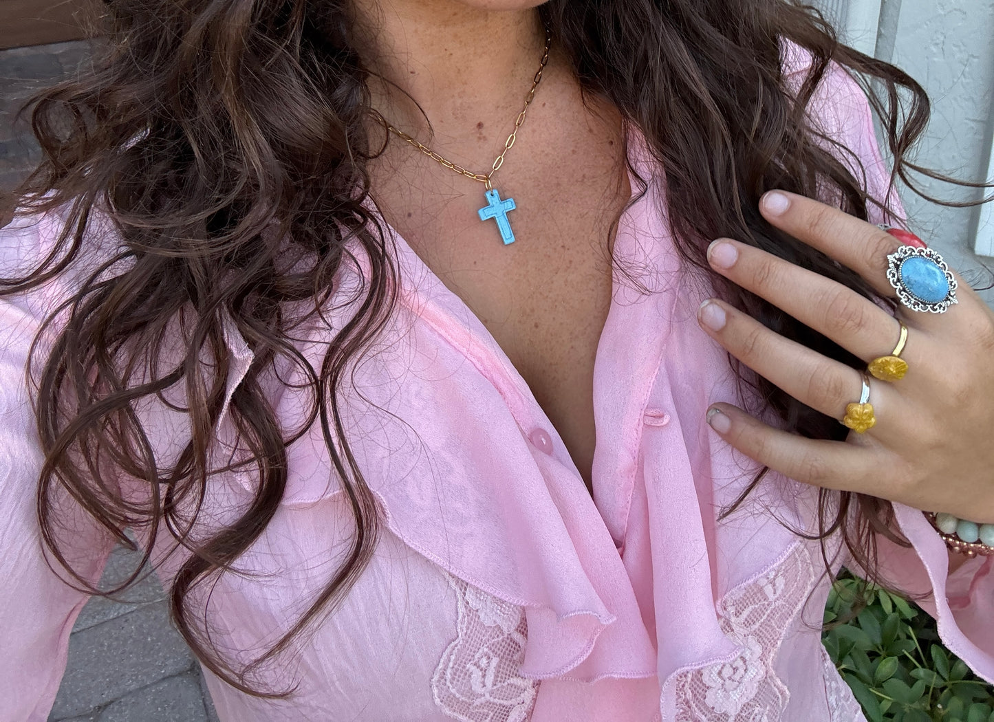 Mini cross necklace