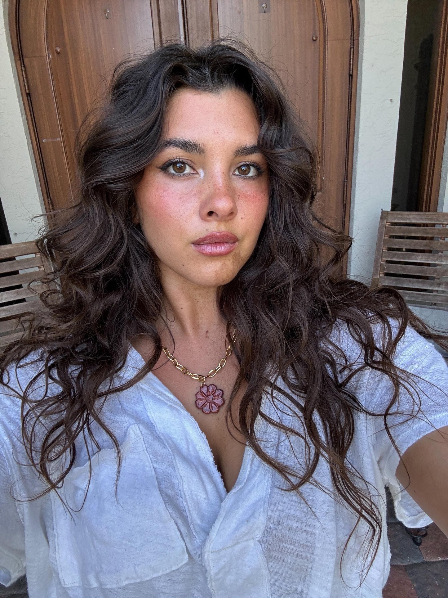 Fiore necklace (in brown/bronze)